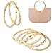PH PandaHall 4 Pack Round Bamboo Purse Handbag Purse Handles Replacement for Handcrafted Handbag DIY Bags Accessories(Inner Diameter: 5.9inch)