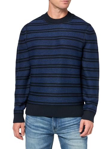 BOSS Men's Small Block Stripe Wool Blend Sweater