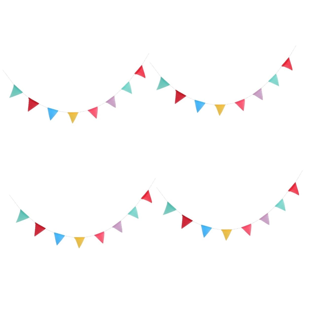 Alipis 4paquetes Banderines Triangulares De Tela Para Bodas y Decoración Reutilizable De Guirnalda De Tela Chic Para Celebraciones