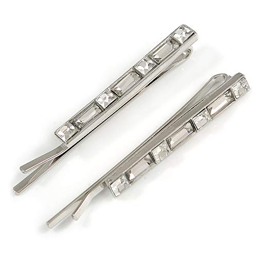 2 horquillas para el pelo con cristales de 55 mm y acabado de alta joyería