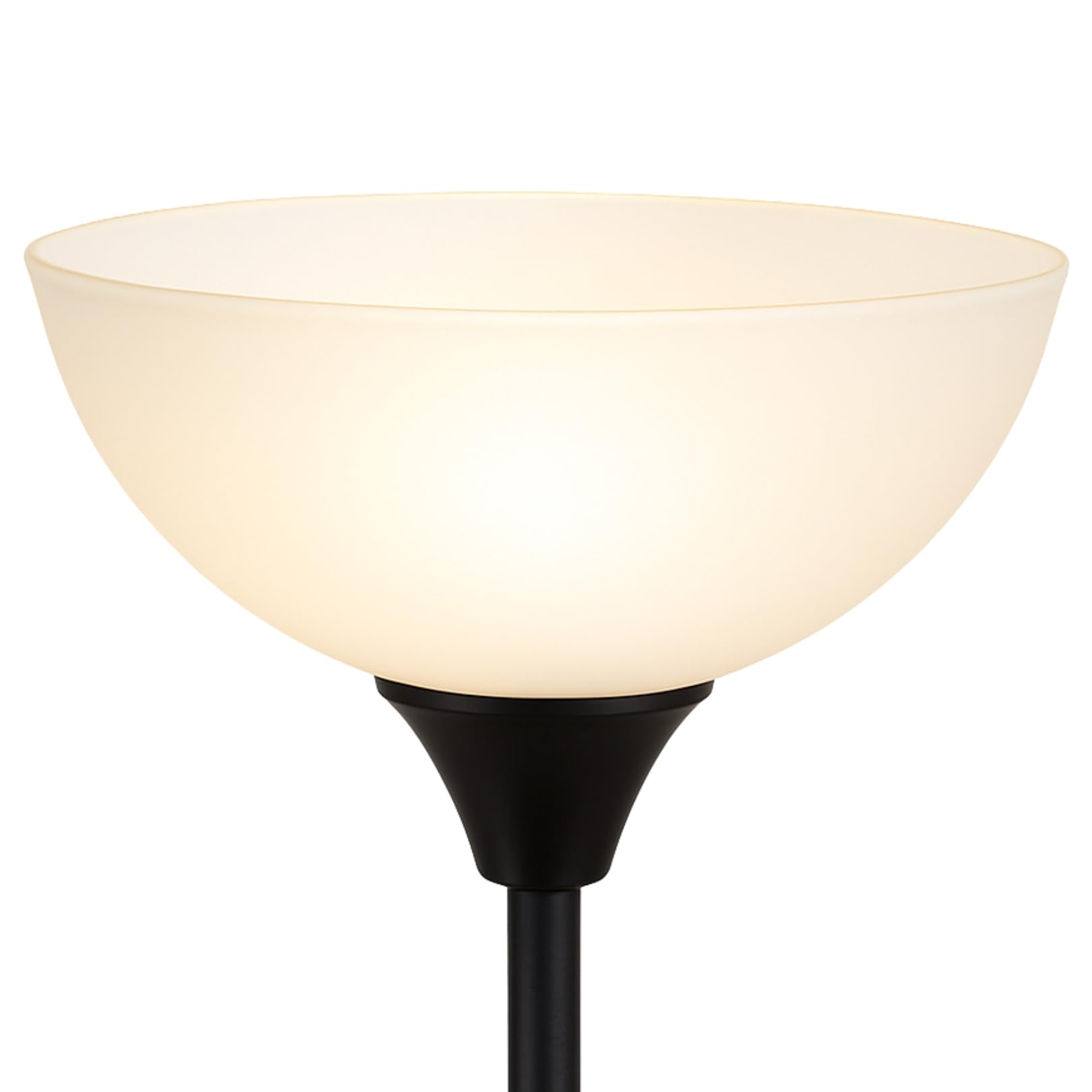 LIGHTACCENTS Glass Lamp Shade Replacement - Frosted Glass - Floor Lamp Shade - White