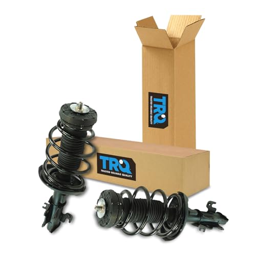 Image of TRQ Front Driver and Passenger Side Strut and Spring Assembly Set Loaded Pre-Assembled Coil Spring Seat Isolator Compatible with 10-12 Chevrolet Camaro LT 10-12 Camaro LS
