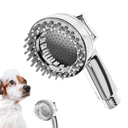 Mihauuke - Mihauuke Pommeau de douche pour chien - Buse de bain 2 en 1 pour chat et chien - Accessoire de douche pour laver votre chien - Bain de chat en plein air - Embout de tuyau de douche - Dents de peigne