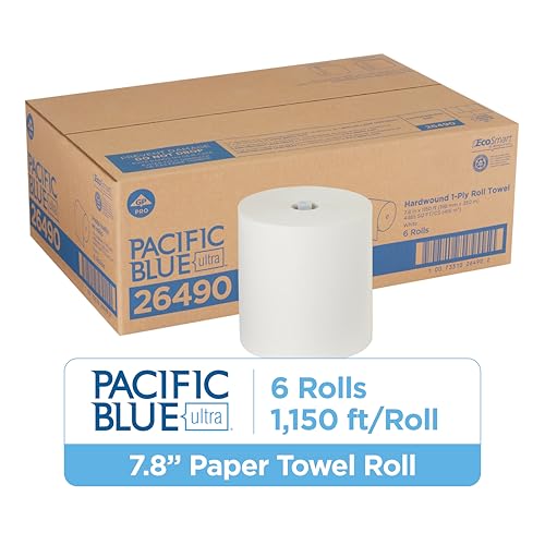 Pacific Blue Ultra 8” High-Capacity Recycled Paper Towel Roll by GP PRO (Georgia-Pacific), White, 26490, 1150 Feet Per Roll, 6 Rolls Per Case - Image 3