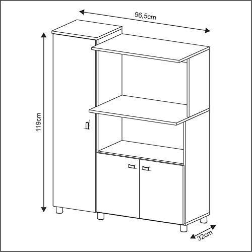 Armário para Cozinha BL3310 Sienna Tecno Mobili
