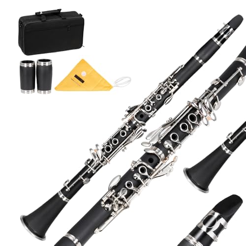 Ktaxon Bb Flat Clarinet Mid-range Bakelite Beginner & Student Clarinet,