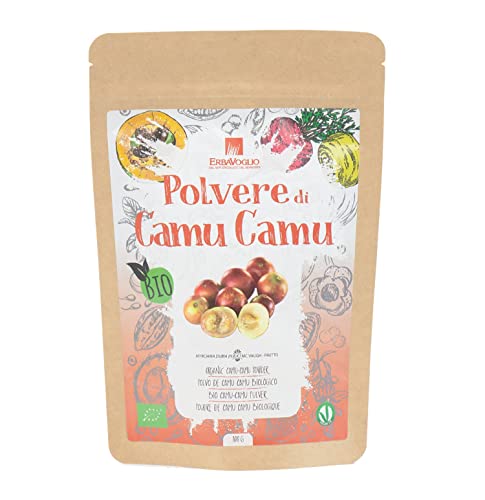 Erbavoglio Polvere di Camu Camu Bio - 100 g - Alimento biologico - Fonte naturale di vitamina C, supporta il sistema immunitario e la vitalità.