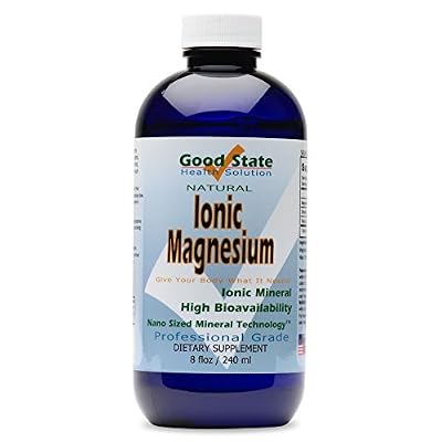 Good State Ionic Magnesium 8 oz - Natural - Nano Sized Mineral Technology - Professional Grade - Supports Healthy Chemical & Enzymes Reactions - 96 Servings (8.1 fl oz)