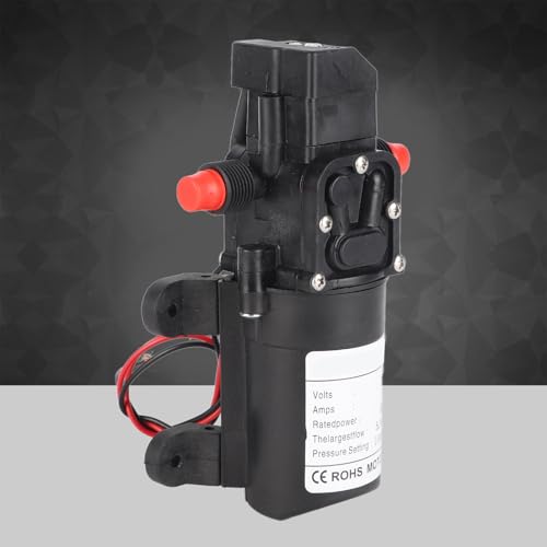 lyrlody High Pressure,12V 115Psi Pumping Head 50M 5L/min 60W Automatic Diaphragm Self Priming for Garden Sprinklers Doors Clean Water Taps Boat Caravan Motor