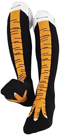 WHOTAY Crazy Funny Chicken Leg Socks for Women Men Novelty Chicken Feet Socks White Elephant Gifts for Adults Gag Gifts