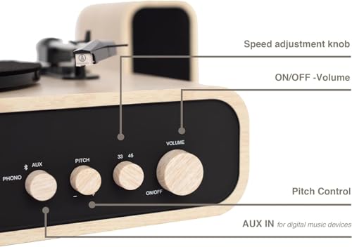 Tourne-disque Bluetooth Crosley Gig Nature pour écouter vos vinyles simplement - 5
