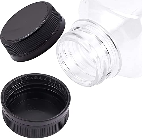 Lakesstory Bottle Caps Tamper Seal Lids Cap for Bottle Screw Cap Bottle Plastic Bottle Caps Juice Bottles Cap (pack of 50, black)