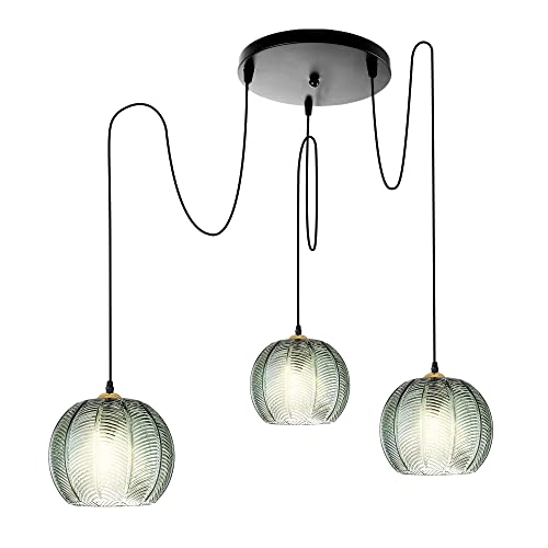 HDXZTQ Pendant Lights Kitchen Island Lights Glass Pendant Light 3 Light Pendant Fixtures, E26 Bulb Chandeliers- Farmhouse Light Fixtures HDXZTQ Pendant Lights Kitchen Island Lights Glass Pendant Light 3 Light Pendant Fixtures, E26 Bulb Chandeliers- Farmhouse Light Fixtures