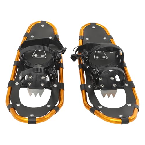 25 Inch Snowshoes,Snowshoes & Adjuatable Trekking Poles with Practical Handle & Wrist Strap,Snowshoe for Ski Resorts,Outdoor Skiing Programs