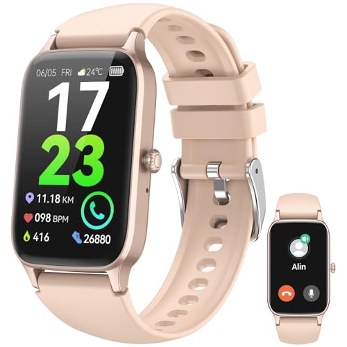 Smartwatch Herren Damen, 1,57" HD Fitnessuhr Damen mit Telefonfunktion, Wasserdicht Smart Watch 110+ Sportmodi, Fitness Tracker mit Herzfrequenz Schlafmonitor Schrittzähler, Sportuhr für Android iOS