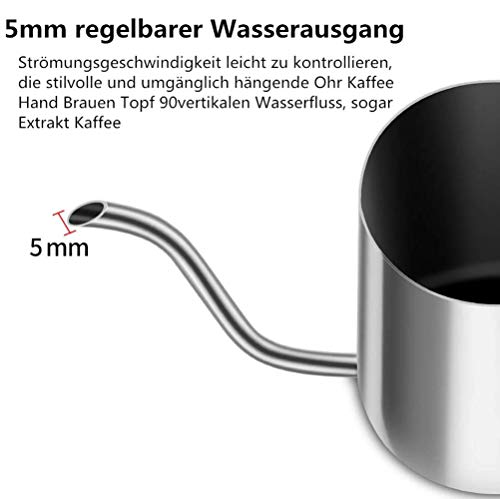 DELERKE Koffieketel 304 roestvrij staal, koffiepot theepot koffieketel met zwanenhals smalle uitloop, handgemaakte… - Image 7