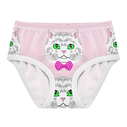 Pattern Toddler Underwear Floral 2t Cotton Panties for Girl Kitten Cute Cats Pink Kids Undies Briefs