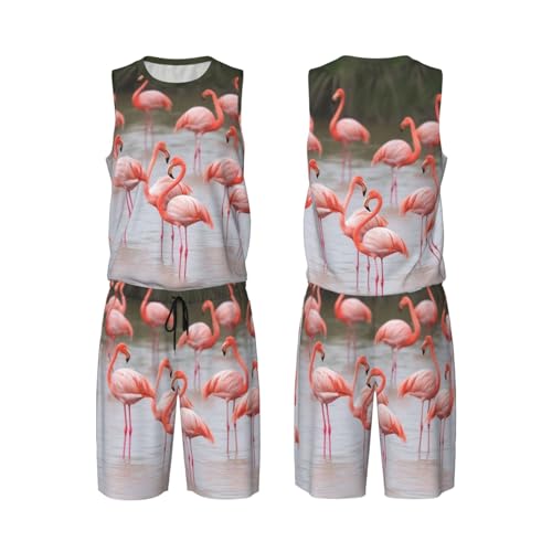 Maillot de basket-ball flamants roses ensemble respirant contre la chaleur