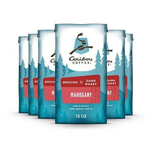 Caribou Coffee, Dark Roast Ground Coffee - Mahogany Blend 72 Ounces (6 Bags Of 12 Ounces) #TOP5