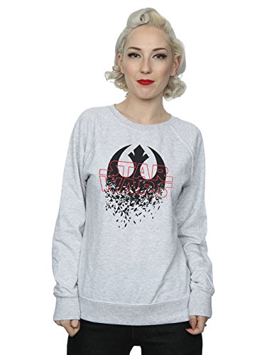 Star Wars Women's The Last Jedi Shattered Emblem Sweatshirt X-Large Heather Grey