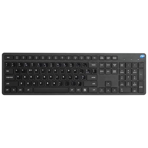 Clavier sans fil low profile AZERTY à frappe silencieuse avec batterie AAA