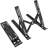 ASVVPF Laptop Stand For Desk,Laptop Riser For Desk,ABS+Silicone Computer Stand,Portable/Adjustable/Foldable/Folding Laptop Stand Travel Laptop Raiser For macbook Air/Pro,10-15.6 inch Laptops/Tablets - Image 1