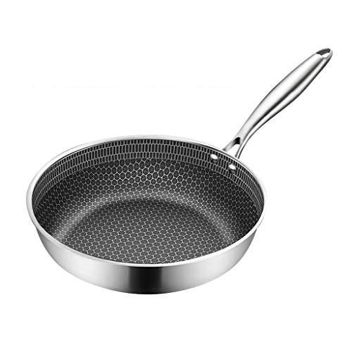 LZL Sartén Acero Inoxidable sartén Antiadherente sartenes Frito bistec Pot electromagnética Horno General Recipientes for la Cocina del Restaurante Sartén Antiadherente