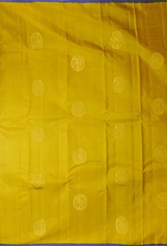 Sri Vinayaka yellow kanchipuram silk saree – image 4