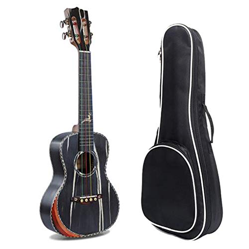 Ukulele Wood 23 Inches Concert Ukulele Professional Uke Hawaii Kids Small Guitar With Gig Bag For Kids Students Beginners (Color : Black, Size : 23 Inches) #TOP2