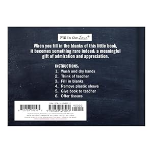 Knock Knock Why You're the Best Teacher Ever Fill in the Love Book Fill-in-the-Blank Gift Journal, 4.5 x 3.25-inches Knock Knock Why Youre the Best Teacher Ever Fill in the Love Book Fill in the Blank Gift Journal 45 x 325 inches