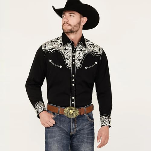 Western Cowboy Cowgirl Belt, Country Belt for Men Women, Genuine Leather Bull Buckle Belts4