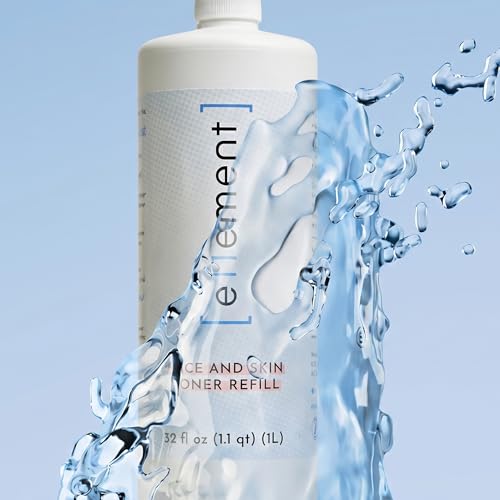 Image of e11ement Hypochlorous Acid Spray for Skin, HOCl Facial Mist & Body Spray, Skin Cleanser for Face, Acne Prone & Sensitive Skin, Fragrance Free, All Skin Types & All Ages (1L Refill)