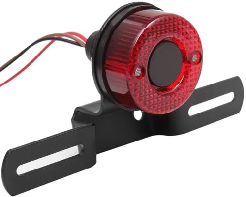 Feux arrière de freinage moto LED étanches avec support de plaque pour une visibilité accrue