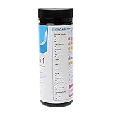 🔎14 en 1: el papel de prueba de la piscina puede detectar la alcalinidad total, pH, dureza, plomo, cobre, hierro, mercurio, cromo / Chr (VI), bromo, nitrato, nitrito, cloro residual, fluoruro, sulfito. Que bien puede satisfacer la mayoría de sus necesidades de prueba.