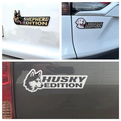 Image of Dog Edition Car Badges Laser Cutting Car Vehicle Emblem,3D Car Badge Automotive Decals Stickers Funy Animal Decor Car Accessories Gifts for Car Truck Rv Boat Exterior Decoration (Bully)