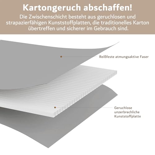 XIVIRACK 10er Set Schubladen Organizer faltbar, Unterwäsche Organizer,Ordnungssystem Kleiderschrank, Aufbewahrungsbox Schrank… – Ansicht 6
