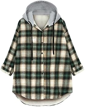 TDEOK Geruite jas voor dames, gevoerde hemdjas, grote maten, fleecejack, lange mouwen, houthakkerjas, warme winterjas, geruite blouse, gevoerd, geruit shirt, winterblouse, casual shirt, fleecejassen TDEOK Geruite jas voor dames, gevoerde hemdjas, grote maten, fleecejack, lange mouwen, houthakkerjas, warme winterjas, geruite blouse, gevoerd, geruit shirt, winterblouse, casual shirt, fleecejassen
