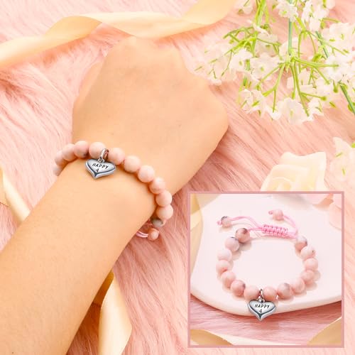 Image of Sereney Birthday Gifts for Girls, Beaded Bracelets as 1 /2 1 2 3 4 5 6 7 8 9 10 11 12 13 14 15 16 Year Old Birthday Gift, Adjustable Cross /Pearl Bracelet as Happy Birthday Gifts for Daughter