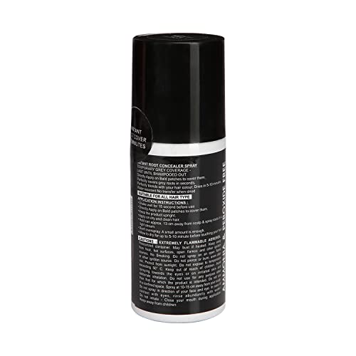 Image of VAGMINE Instant Hair Root Concealer Spray - Black | Easy-To-Use Hair Color Touch-Up | Covers Gray Roots, 1 Count