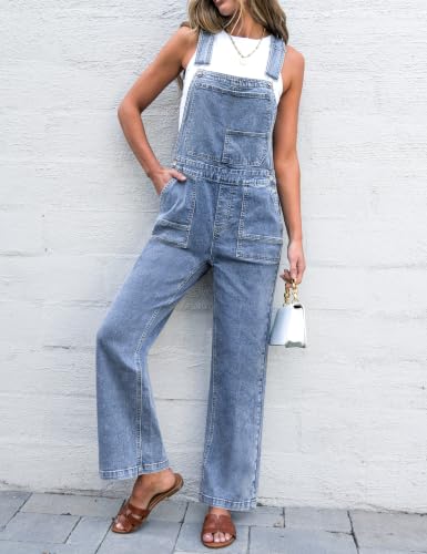 Utyful Denim Overalls for Women Straight Wide Leg Boyfriend Jean Jumpsuit - image 2