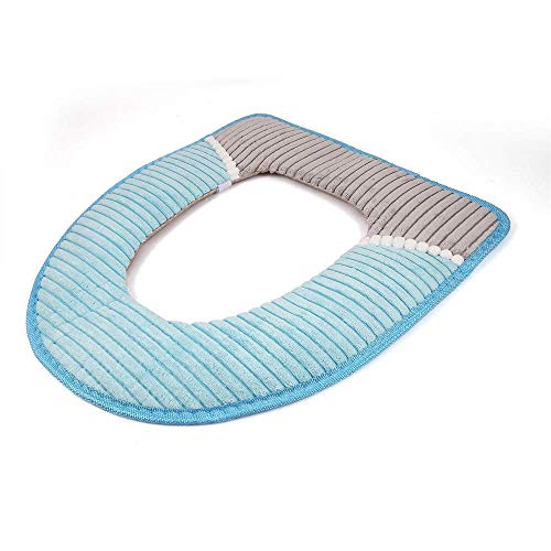 Lisay 1pcs/Toilettendeckel Deckmantel Mat Soft Warm Bad Toilette Deckel Cover Wäschbar Abdeck-Soft, Pad Kissen Patchwork Fastening