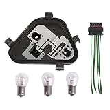 Getfarway Passenger Right Tail Lights Bulb Socket Panel & Plug Connector & Three Bulbs 63217313044 C