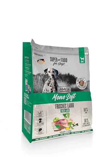 Mac's Halbfeuchtes Hundefutter, weiche Textur, hoher Fleischgehalt, verschiedene Geschmacksrichtungen, (4 kg, Lamm)