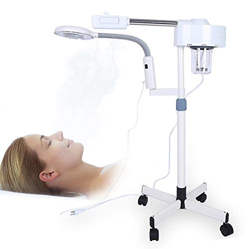 Gesichtsdampfer Face Steamer Gesichtssauna 2 in 1 LED 5X Vergrößerungs Gesicht Dampfgerät Luftbefeuchter mit Lampe Spa Reinigung Dampf