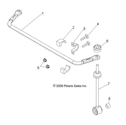 Polaris Sway Bar, Genuine Oem Part 1016353-067, Qty 1 #TOP3