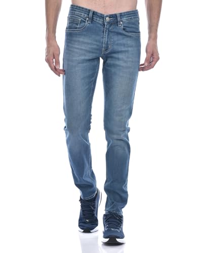 Image of Numero Uno Men's Classic Blue Skinny Sustainable Stretchable Jeans