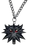 Witcher 3 Kette Wild Hunt medall&oacute;n con ojos LED metal