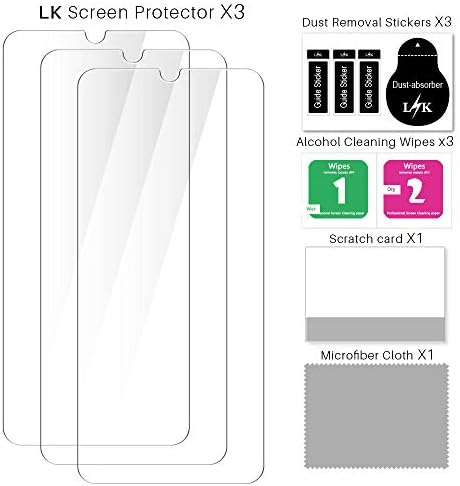 LϟK 3 Pack Screen Protector for Samsung Galaxy A50 and M30 - Tempered Glass 9H Hardness Bubble Free Case Friendly Ultrasonic Fingerprint Compatible Alignment Frame Easy Installation Protective Film