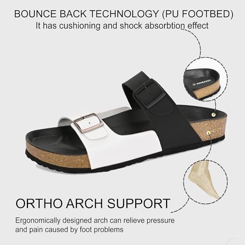 Image of Centrino Men's Berkin-Style Slip-On Sandals | Open Toe Design | Soft PU Footbed | Lightweight & Comfortable | Arch Support | On-Grip Sole | Casual Outdoor Wear (9209)