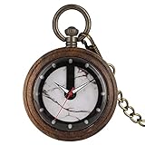 2. Komfortabel zu tragen: Die Quarz-Taschenuhr besteht aus Holzmaterial, das leichtes Gewicht und angenehm angenehm ist.